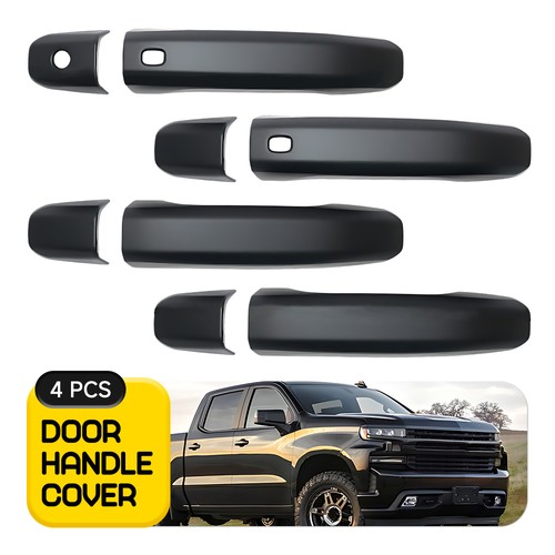 Black door handle lever cover - black,